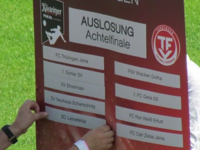 Die ersten 3 Spiele des Achtelfinales im Thüringenpokal
