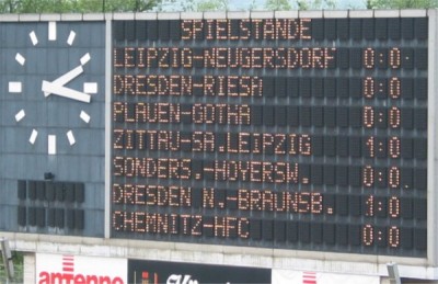  Da standen noch die Wunschresultate an der Anzeigetafel.
Schlüsselwörter: Anzeigetafel