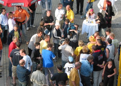 Live im Thüringen-Journal ... die Bierdusche des Präsidenten.
