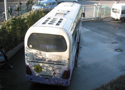 Keine Punkte entführt, also ging es auch heimwärts im Mannschaftsbus der Auer Handballer.
