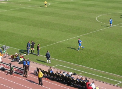 Auswechslung des 1:0-Sieg-Torschützen.
