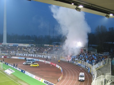 Die Löwen-Fans wollten/konnten es nicht mit ansehen ...
