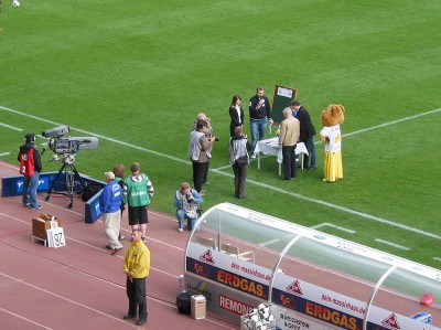 In der Pause die Auslosung für die nächste Runde im Thüringenpokal - der FCC darf nach Borsch reisen
