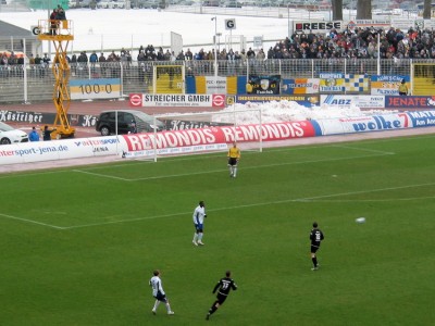 Sandhausen ging dann aber fast mit dem Pausenpfiff in Führung
