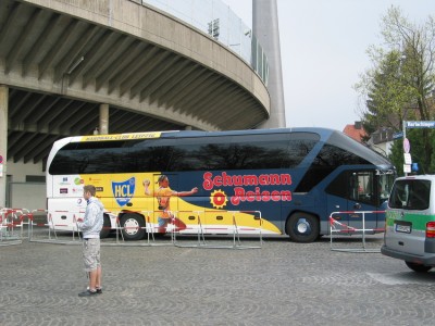 Im bequemen Handballer-Bus ging es nach München
