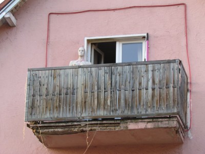 Interessante Hausfassade in Saarbrücken
