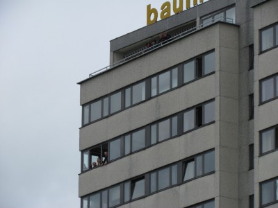 Die üblichen "Zaungäste" in Regensburg
