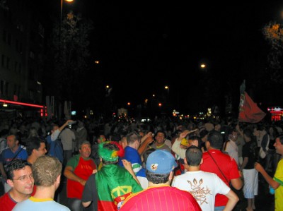 Die Leopoldstraße war dann wieder Partymeile.
